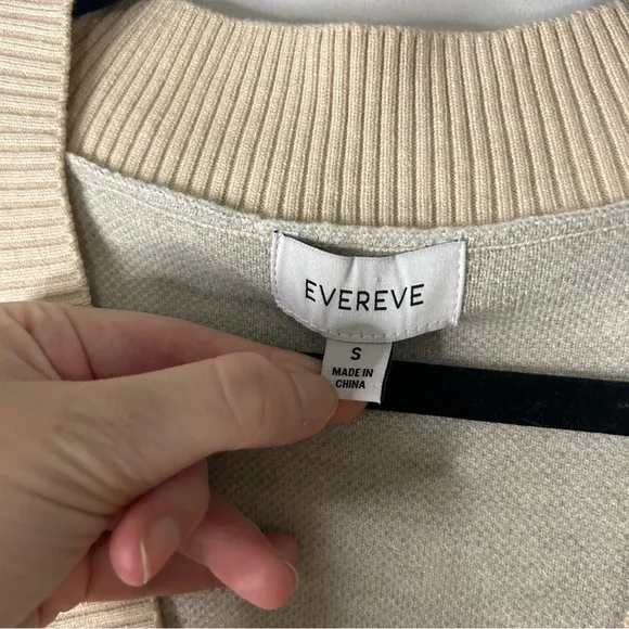 Evereve Pippa Argyle Cream Tan Cardigan - Picture 6 of 7